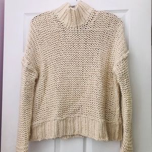 Free People Chunky Mock Neck Sweater